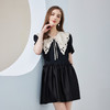 NF864斯尔丽瑟俪2023春夏新品可脱卸刺绣大领子撞色时尚宽松版连衣裙 商品缩略图0