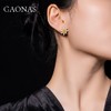 GAONAS 925银锆石耳饰 高纳仕 锋芒毕入黄色耳钉 YE10663 商品缩略图3