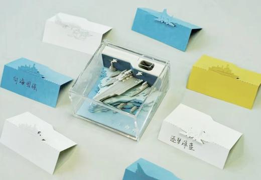 中国航母编队3D立体便签  创意手撕纸雕  精美工艺  原创好物 商品图1