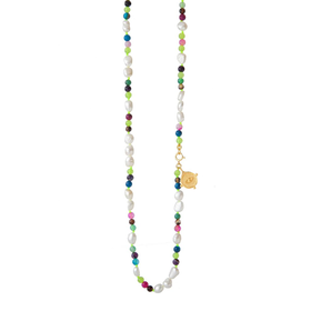 北京仓｜Barbóra-Eye-眼睛金币 绿色 长项链［希腊设计师]