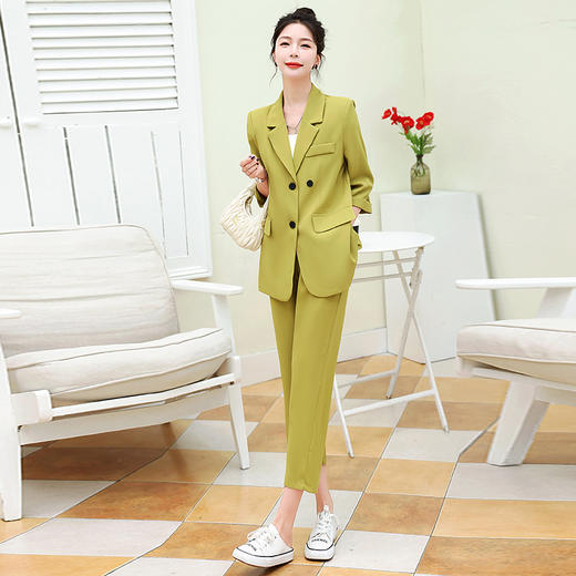 宽松显瘦遮肉，西服西裤时尚气质两件套HR-KJFA288 商品图6