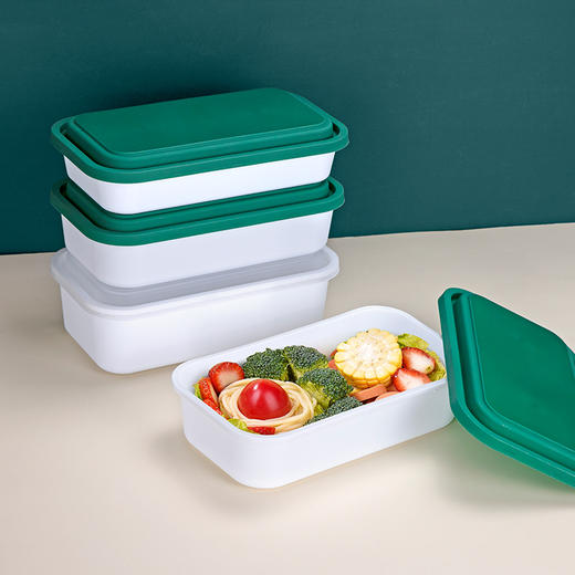 喇叭花一次性餐盒饭盒打包盒塑料长方形带盖便当盒双层美式150套 商品图2