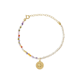 北京仓｜Barbóra-Sun Rainbow-珍珠 锆石 手链［希腊设计师]