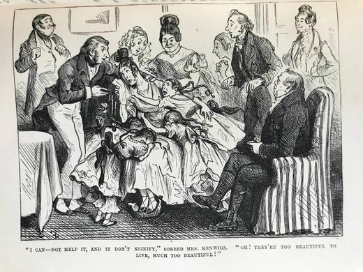 1879年 狄更斯《尼古拉斯·尼克贝》（全2卷） 约30幅插图 漆布精装大32开 商品图7