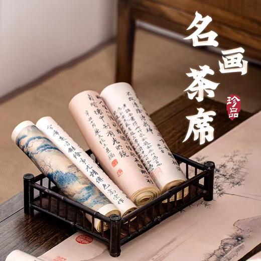形相茶席 轻奢系列 横塘雨歇图/石湖图  新款名画复古桌旗中式禅意新茶席茶桌垫布中国风功夫茶桌茶旗垫子 商品图9