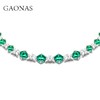 GAONAS 坠链均925银锆石 高纳仕 轻奢时尚绿糖塔颈链GX128666 商品缩略图2