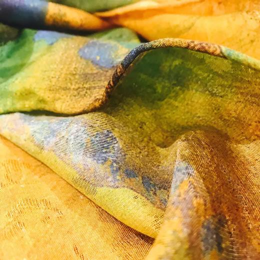 千里江山 艺术长巾 桑蚕丝丝巾 商品图3