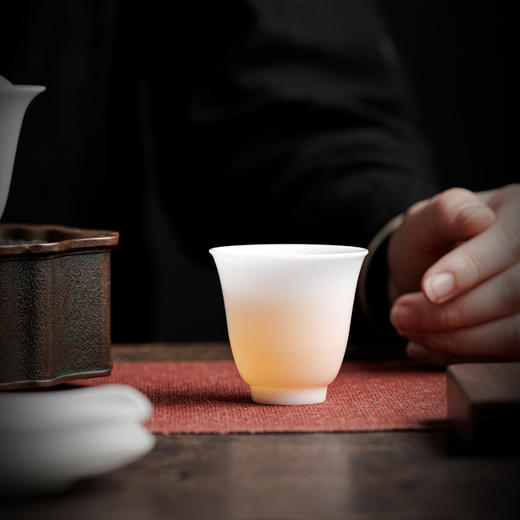 冰种玉瓷一号闻香杯10入  白瓷小茶杯羊脂玉功夫陶瓷杯子品茗杯客杯小单杯 商品图1
