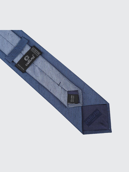 callisto蓝色亚麻混纺领带 SQCTE019C 商品图3
