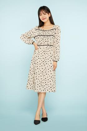 ANSUABEL 圆领印花连衣裙 11385