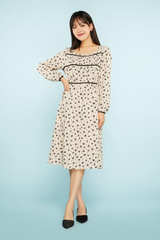ANSUABEL 圆领印花连衣裙 11385 商品图0