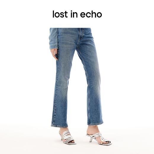 【下架】lost in echo 23春夏新款设计师品牌休闲方头音浪露趾小高跟凉拖 商品图3