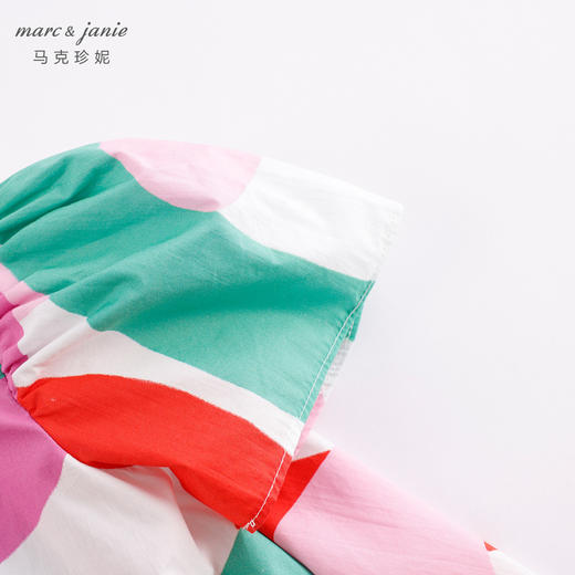 马克珍妮新款夏装 女童北欧风图案纯棉连衣裙230329 商品图4