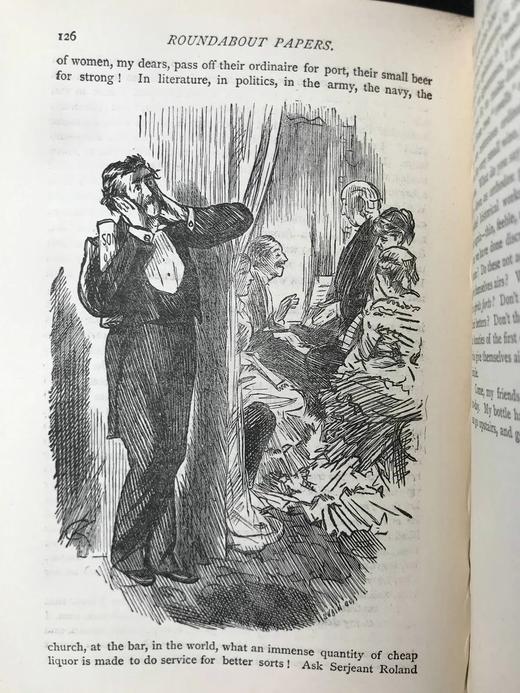 1898年 萨克雷《委婉集》 数十幅插图 真皮精装32开 商品图8