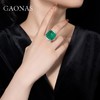 GAONAS 925银锆石戒指 富婆的霸气气场全开绿色戒指 GJ033830 商品缩略图4