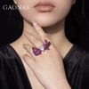 GAONAS 925银锆石戒指 艺术设计 蝴蝶结 玫红戒指 MJ102263 商品缩略图3