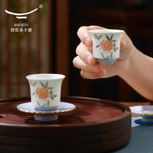 【国瓷·永丰源】月亮时光 21头中式茶具 6人位下午茶具套装公道杯碟 6人位-圆满版 商品图4