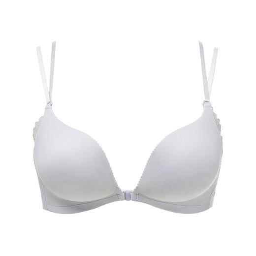 都市丽人B杯常规内衣零压无痕中厚光面泳布前扣无钢圈3/4杯常规文胸LB31B1 商品图5