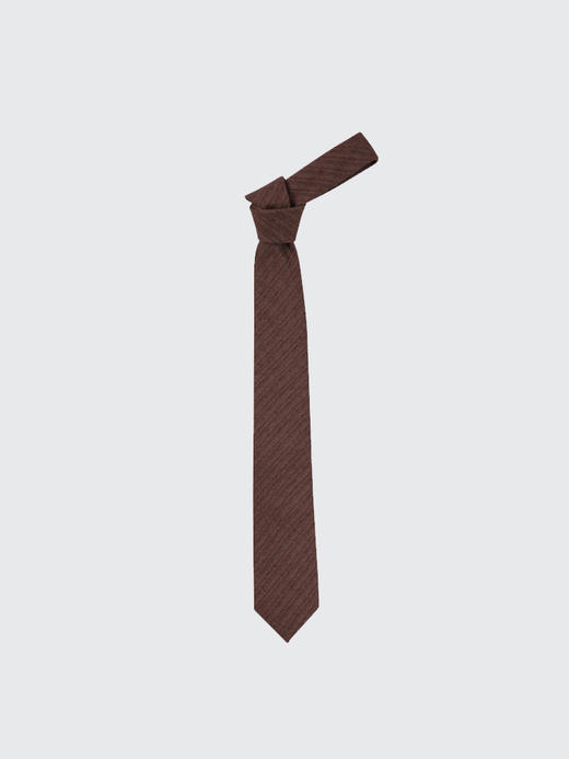 callisto聚酯纤维咖啡色领带  FQCTE013C 商品图2