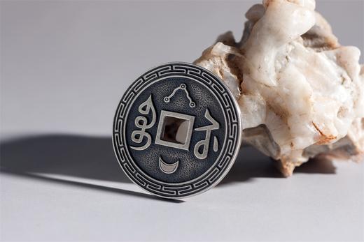 矩德泉坊 纯银手作   乾隆通宝宝苏三星拱月（4.1厘米版）gq220200516 商品图8