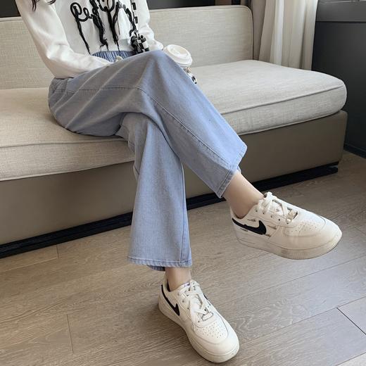 【SMASHADOW 】楔影牛仔休闲阔腿裤！专为亚洲女性体型定制，优质面料！柔软舒适，自然垂顺，轻奢质感，不挑年龄段，所有姐妹都能吼得住，松紧腰+抽绳设计，穿脱方便无束缚 修饰腿型第一名！ 商品图5