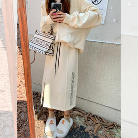 <曾小咸推荐>新款秋季高腰直筒中长裙子