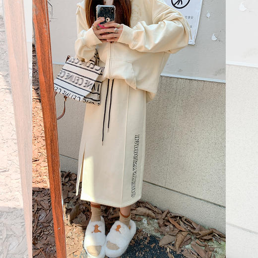 <曾小咸推荐>新款秋季高腰直筒中长裙子 商品图0