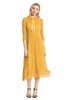 NOIR 黄色钩花镂空连衣裙 2421 商品缩略图0