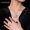 GAONAS 坠链均925银锆石 高纳仕 鹦鹉 黄色珠项链 ZYX52733 商品缩略图3