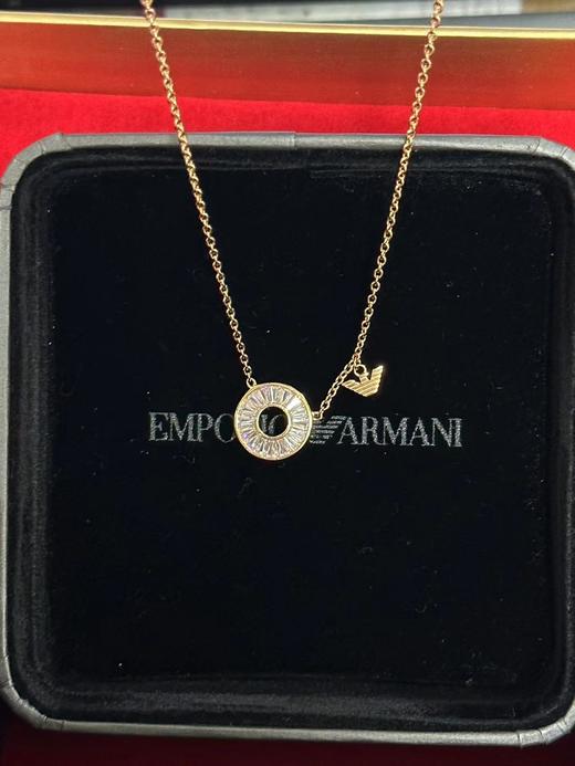 AR723763300131 EMPORIO ARMANI 【节日礼盒推荐】阿玛尼轻奢白玫瑰转运珠项链女锁骨链送女友 商品图1