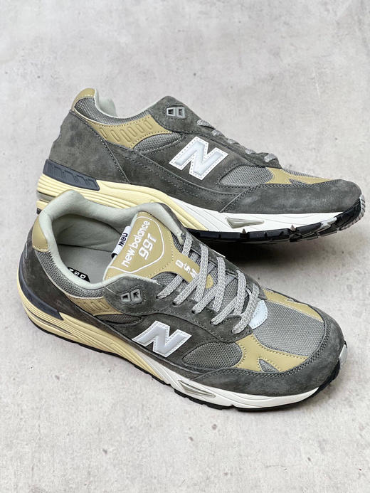 夏季特惠💰350 NB/ New Balance 991 D宽 系列新慢跑鞋 灰卡其 商品图2