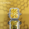 GAONAS 925银锆石戒指 GAONAS 富婆的快乐黄戒指 YJ102530 商品缩略图1