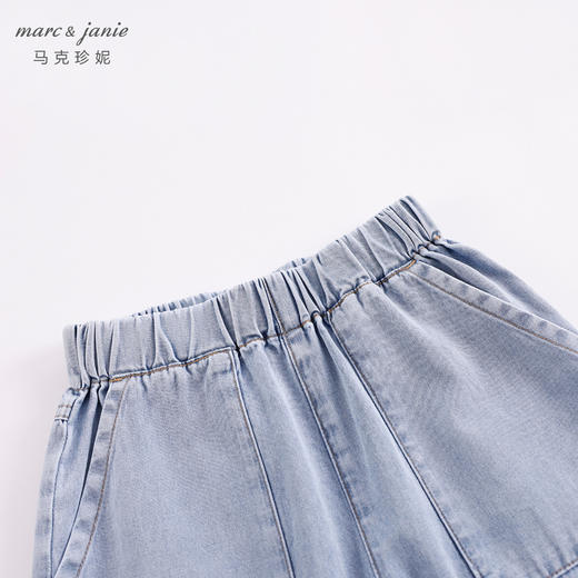 马克珍妮新款夏装 男童趣味图案纯棉牛仔七分裤230987 商品图4