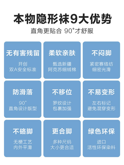 【特价清仓】本物隐形袜 (6双装) 商品图1