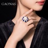 GAONAS 925银锆石戒指 高纳仕  蓝色摩天轮 蓝珠戒指 ZBJ5260 商品缩略图3