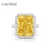 GAONAS 925银锆石戒指 GAONAS 富婆的快乐黄戒指 YJ102530 商品缩略图0