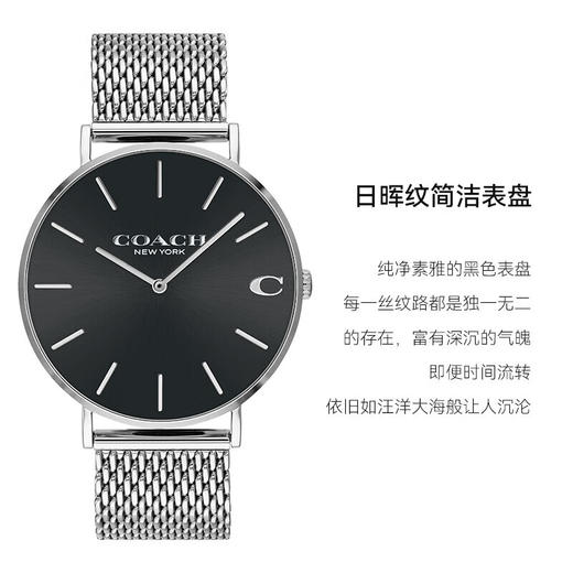 COACH蔻驰 CHARLES查尔斯系列 时尚欧美表41mm 石英防水手表情侣男表 商品图0