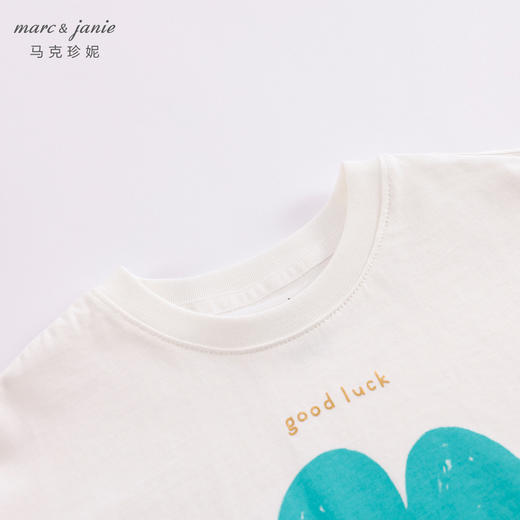 马克珍妮夏装 女童撞色图案纯棉短袖T恤231003 商品图2
