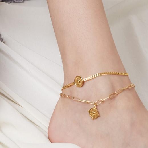 订购7周到｜Barbóra-Eye-眼睛金币 脚链［希腊设计师] 商品图1