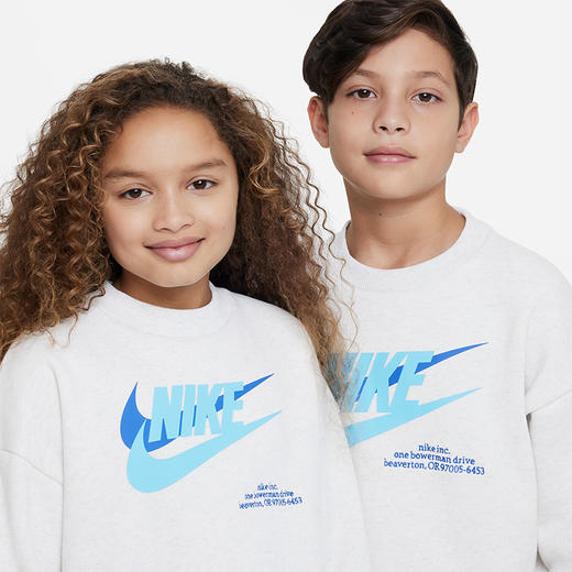 Nike Sportswear Icon Fleece 大童 Oversize 风运动衫 DX5140 商品图6