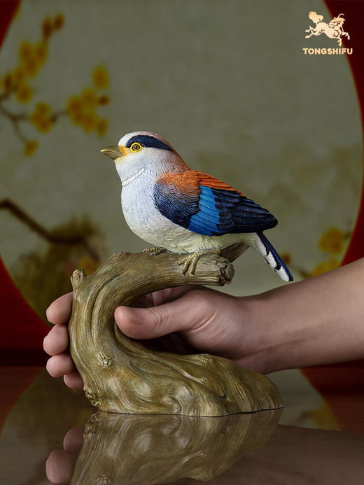 铜师傅 铜摆件《铜师傅百鸟集》之银胸丝冠鸟 家居饰品桌面摆件 商品图3