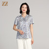 夏季新款 气质桑蚕丝真丝小碎花短袖衬衣女E22CS42 商品缩略图3