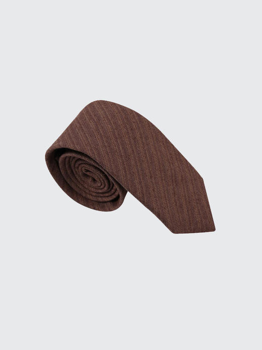 callisto聚酯纤维咖啡色领带  FQCTE013C 商品图1