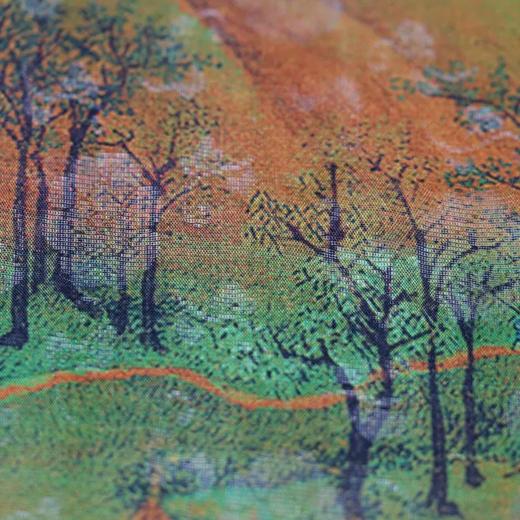 千里江山 艺术长巾 桑蚕丝丝巾 商品图2