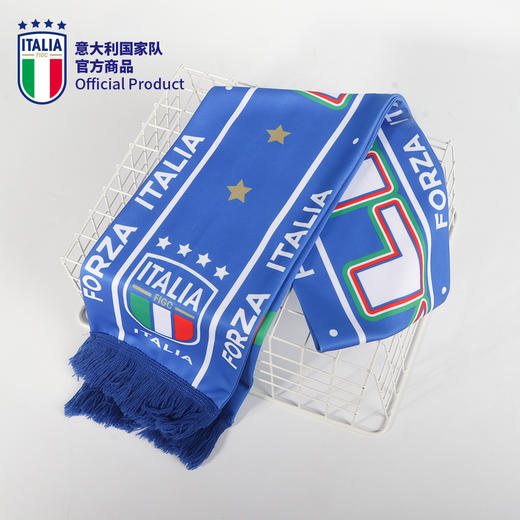 意大利国家队官方商品 | 球迷助威围巾蓝衣军团薄款撞色复古 商品图3