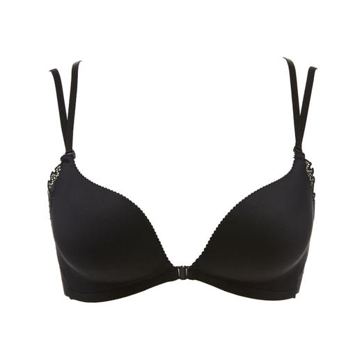 都市丽人B杯常规内衣零压无痕中厚光面泳布前扣无钢圈3/4杯常规文胸LB31B1 商品图4