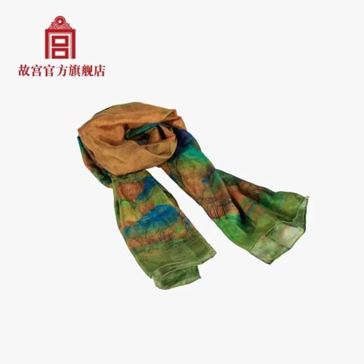 千里江山 艺术长巾 桑蚕丝丝巾 商品图0