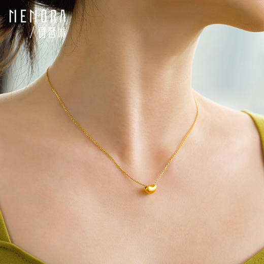 黄金相思豆 小金豆吊坠挂坠足金锁骨链吊坠送女友MEMORA诗普琳HPE14901（线上专供） 商品图1