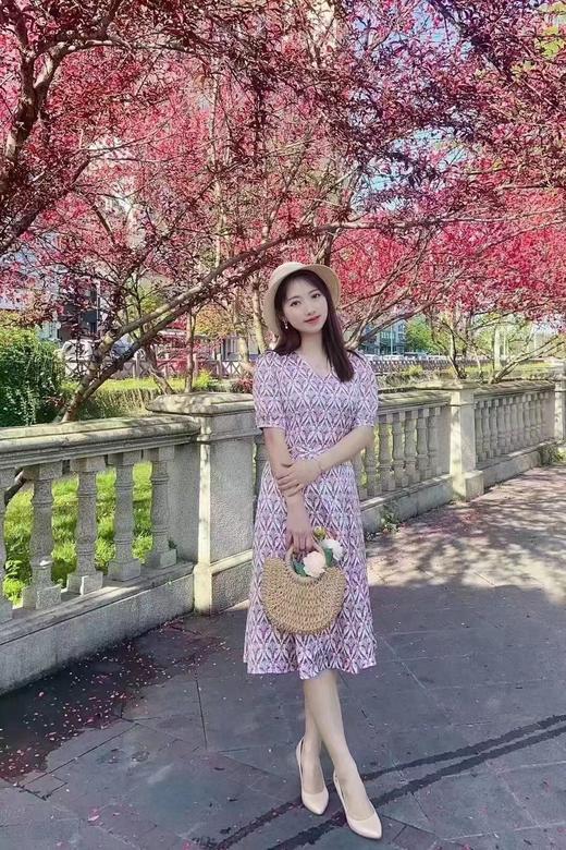 3F玖姿仿真丝茶歇款连衣裙 商品图0