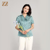 佐尔美夏季新款 桑蚕丝真丝几何图形短袖衬衣女E22CS11 商品缩略图0